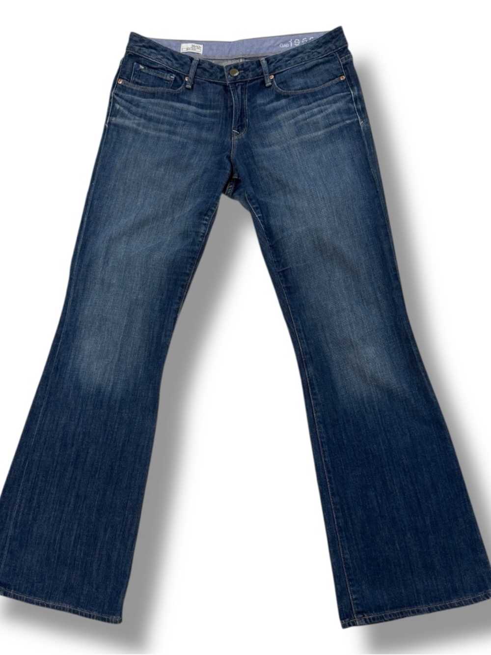 Gap 1969 Jeans Womens 30/10R Blue Sexy Boot Cut Low Rise Stretch Medium Wash Y2K